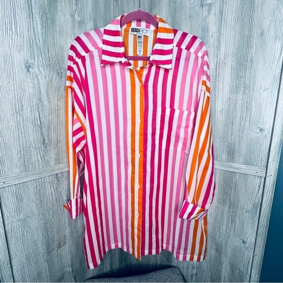 Beach Riot Alexa Sunset Stripe Shirt - Picture 1 of 6